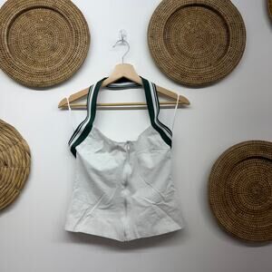 Zara Striped Halter Tank Top Small